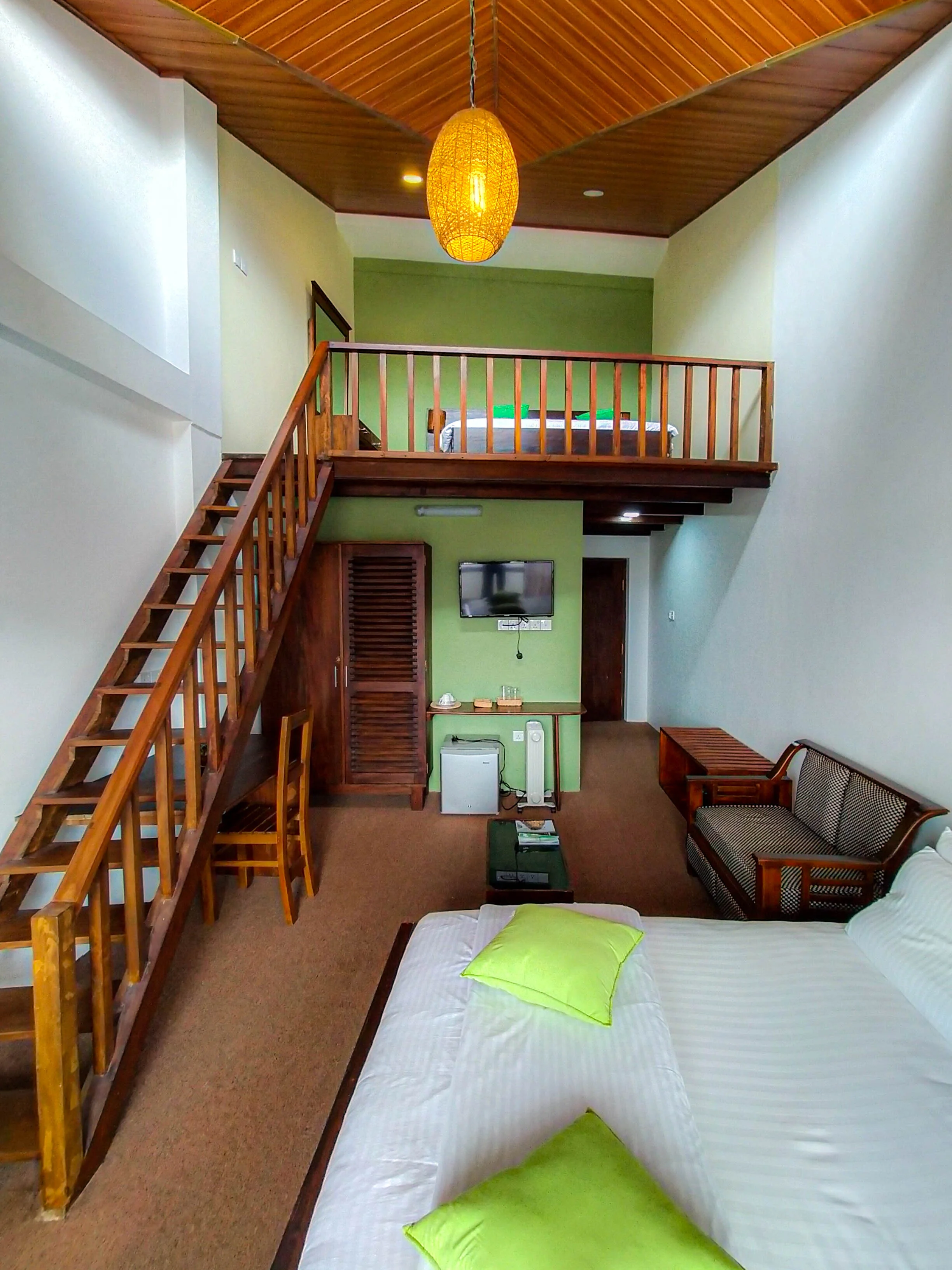 Duplex family studio with balcony & mountain view