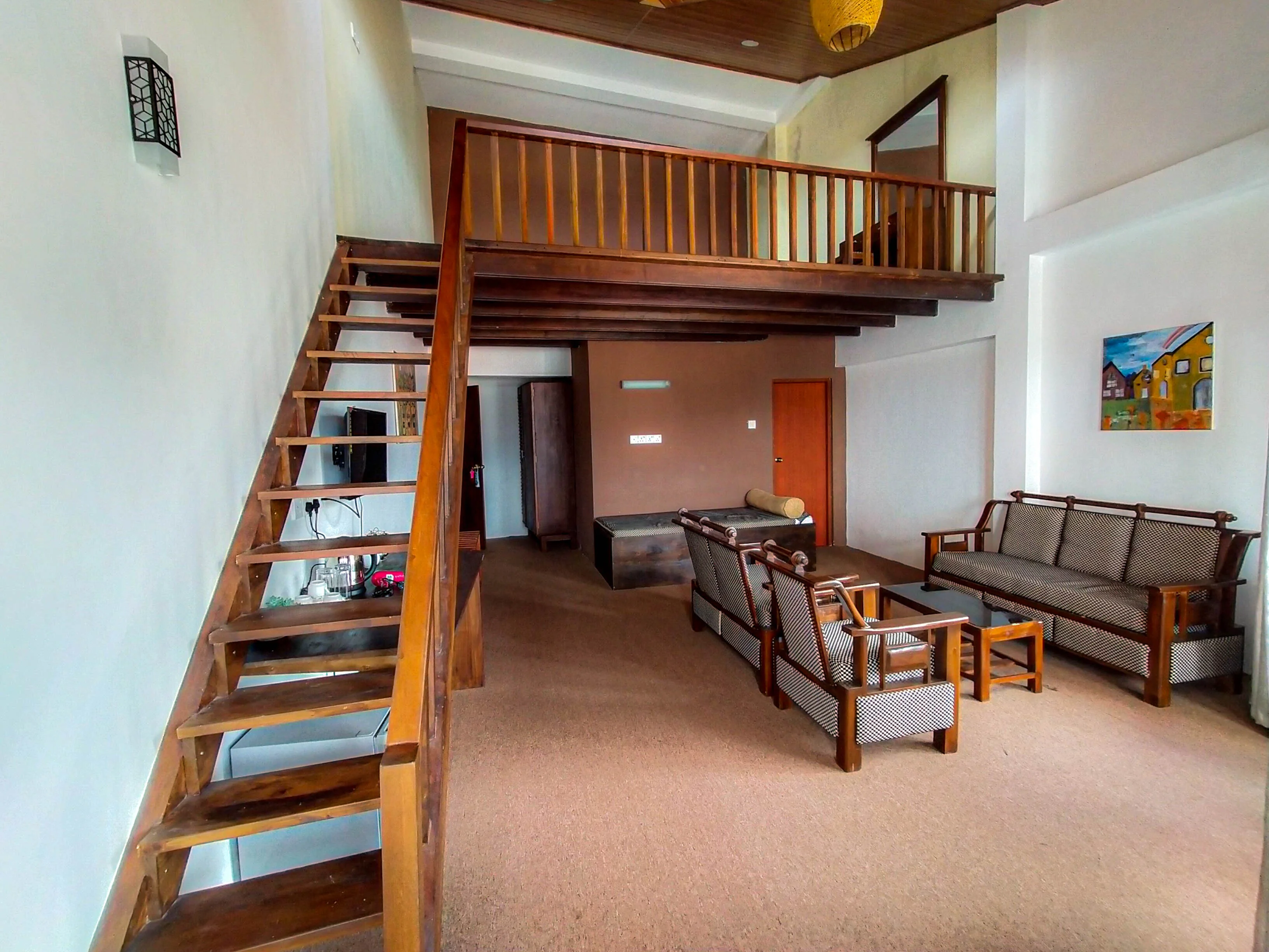 Duplex double studio with balcony & mountain view